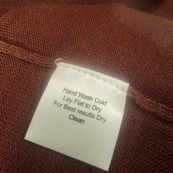 Pronto Uomo Brown 100% Extra Fine Merino Wool Sweater Mens Large - Picture 5 of 9